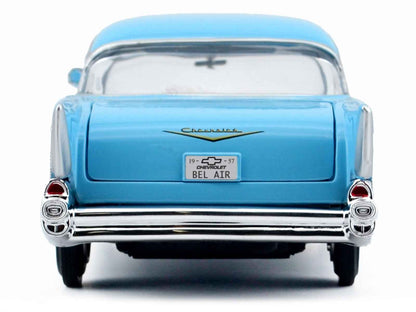 1957 Chevrolet Bel Air Light Blue "Timeless Legends" Series 1/24 Diecast Model Car by Motormax Cartsfy Inc.