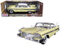 1:18 diecast model car, yellow with white roof, in display box