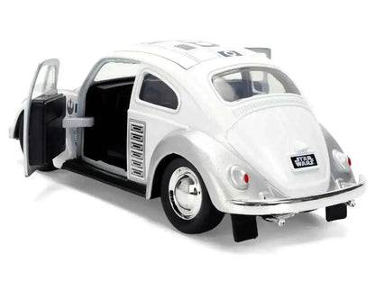 1959 Volkswagen Beetle "R2-D2" Livery White with Graphics "Star Wars" Franchise "Hollywood Rides" Series 1/32 Diecast Model Car by Jada Cartsfy Inc.