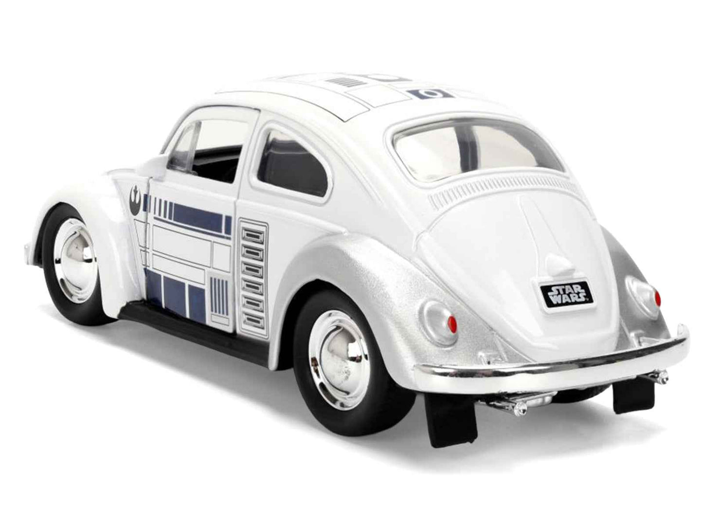 1959 Volkswagen Beetle "R2-D2" Livery White with Graphics "Star Wars" Franchise "Hollywood Rides" Series 1/32 Diecast Model Car by Jada Miniature Motors Default Title Default Title-