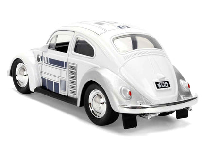 1959 Volkswagen Beetle "R2-D2" Livery White with Graphics "Star Wars" Franchise "Hollywood Rides" Series 1/32 Diecast Model Car by Jada Miniature Motors Default Title Default Title-