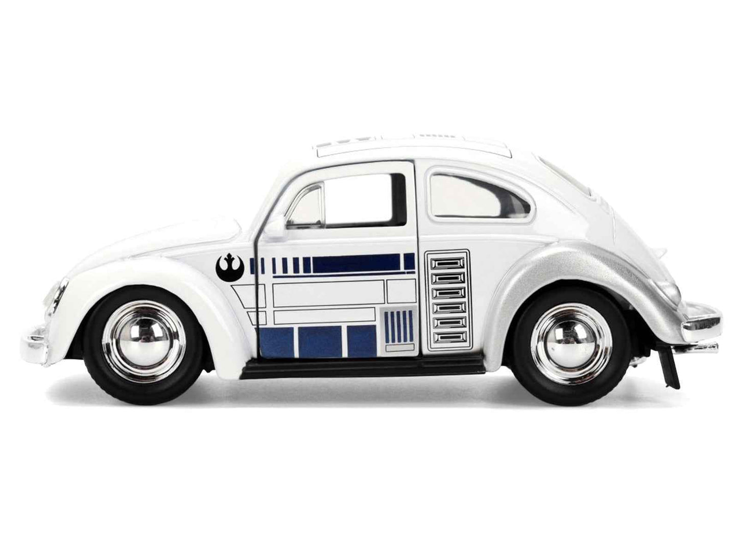 1959 Volkswagen Beetle "R2-D2" Livery White with Graphics "Star Wars" Franchise "Hollywood Rides" Series 1/32 Diecast Model Car by Jada Miniature Motors Default Title Default Title-