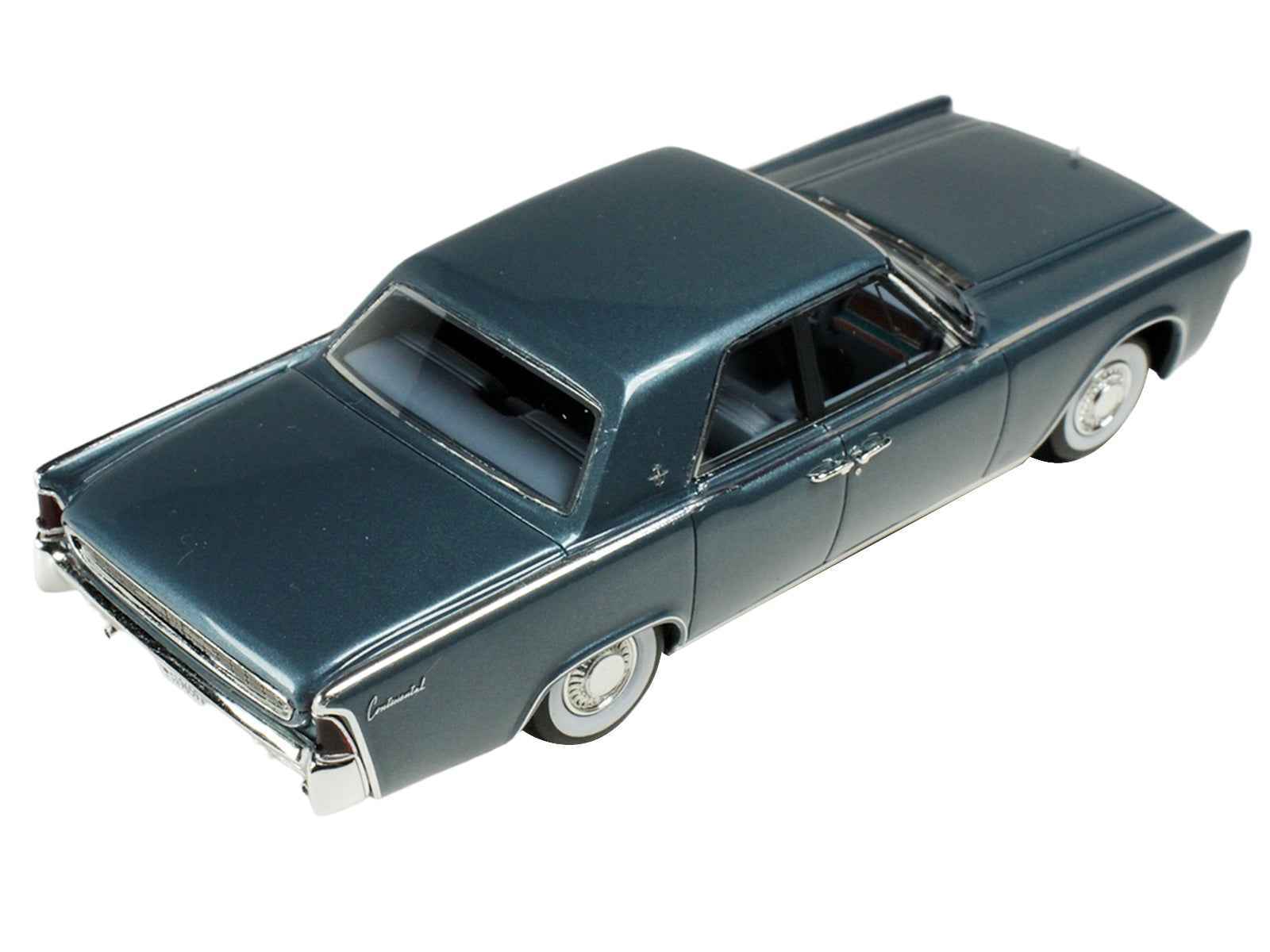 1962 Lincoln Continental Oxford Gray Metallic with Blue Interior Limited Edition to 200 pieces Worldwide 1/43 Model Car by Goldvarg Collection Miniature Motors Default Title Default Title-
