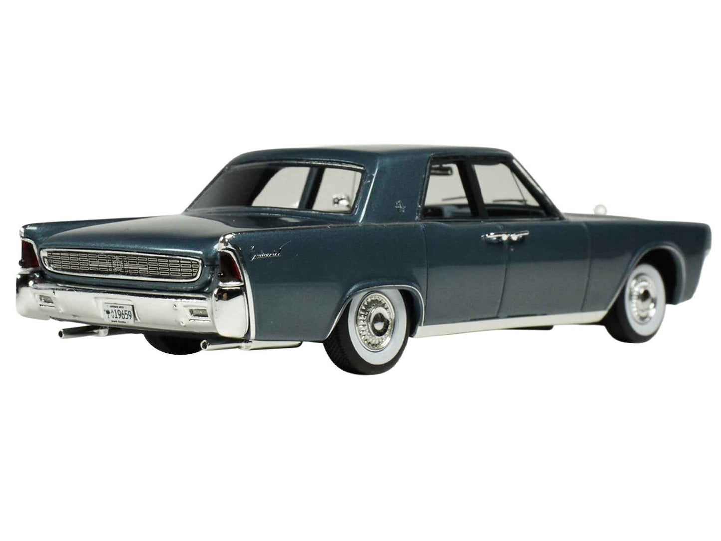 1962 Lincoln Continental Oxford Gray Metallic with Blue Interior Limited Edition to 200 pieces Worldwide 1/43 Model Car by Goldvarg Collection Miniature Motors Default Title Default Title-