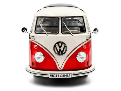 1962 Volkswagen T1 Samba Bus Red and White 1/18 Diecast Model Car by Solido Cartsfy Inc.