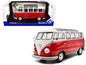 1962 Volkswagen T1 Samba Bus Red and White 1/18 Diecast Model Car by Solido Miniature Motors Default Title Default Title-