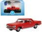 1963 Chevrolet Corvair Coupe Riverside Red with Red Interior 1/87 (HO) Scale Diecast Model Car by Oxford Diecast Cartsfy Inc.