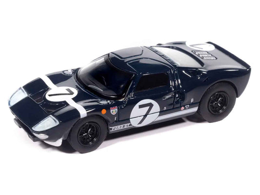 1965 Ford GT40 #7 Blue Black with White Stripes "Vintage Muscle" Series 1/64 Diecast Model Car by Auto World Cartsfy Inc.