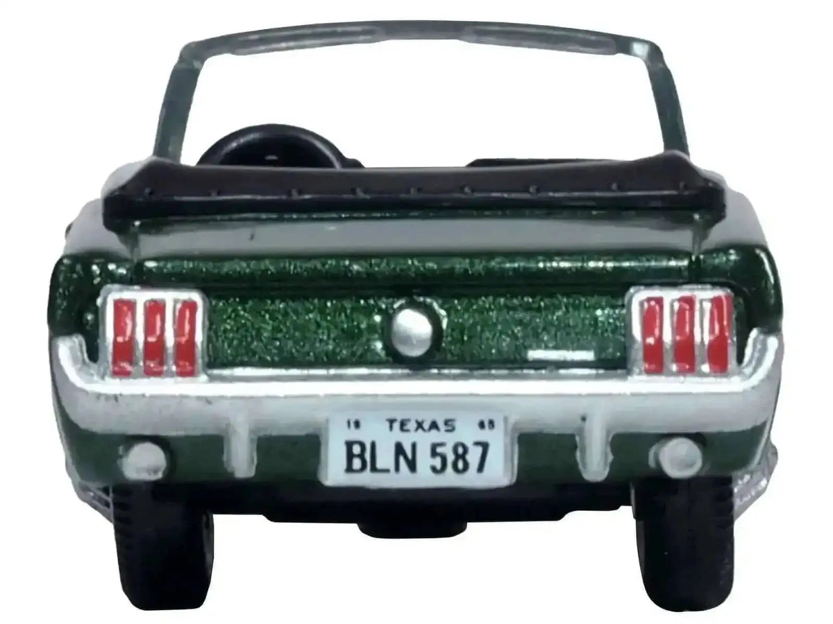 1965 Ford Mustang Convertible Ivy Green Metallic 1/87 (HO) Scale Diecast Model Car by Oxford Diecast Cartsfy Inc.