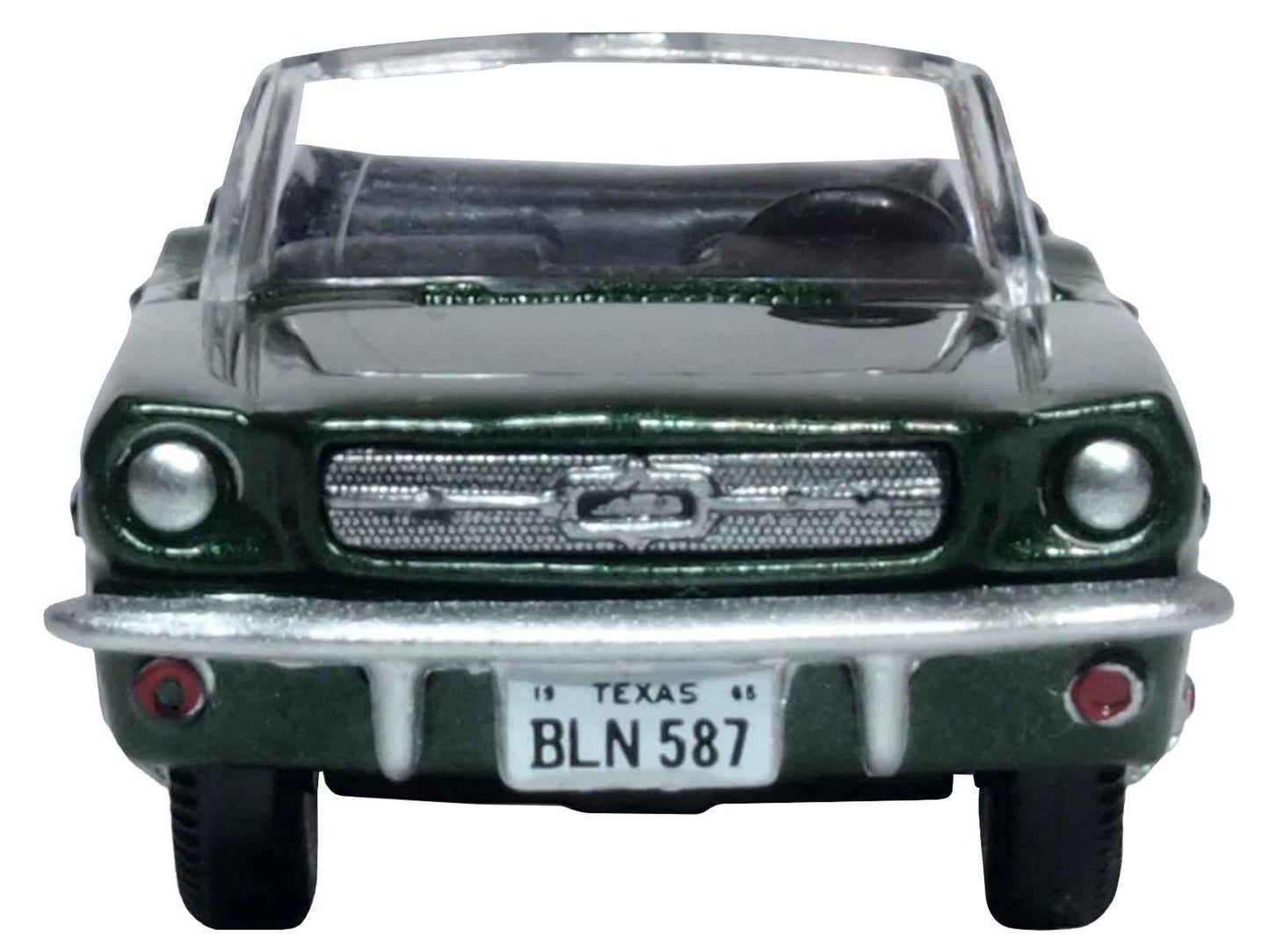 1965 Ford Mustang Convertible Ivy Green Metallic 1/87 (HO) Scale Diecast Model Car by Oxford Diecast Cartsfy Inc.