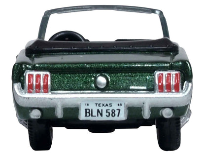 1965 Ford Mustang Convertible Ivy Green Metallic 1/87 (HO) Scale Diecast Model Car by Oxford Diecast Cartsfy Inc.
