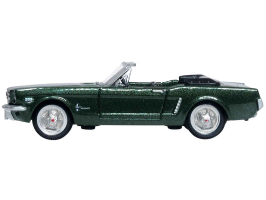 1965 Ford Mustang Convertible Ivy Green Metallic 1/87 (HO) Scale Diecast Model Car by Oxford Diecast Cartsfy Inc.
