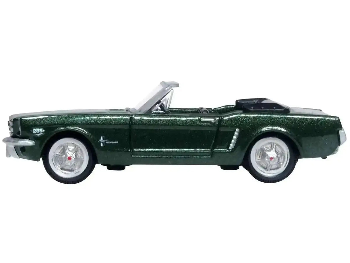 1965 Ford Mustang Convertible Ivy Green Metallic 1/87 (HO) Scale Diecast Model Car by Oxford Diecast Cartsfy Inc.