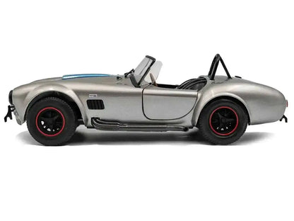 1965 Shelby Cobra 427 MKII "Solido Works M Racing Tribute" Gray Metallic with Stripes 1/18 Diecast Model Car by Solido Cartsfy Inc.