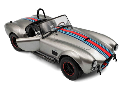1965 Shelby Cobra 427 MKII "Solido Works M Racing Tribute" Gray Metallic with Stripes 1/18 Diecast Model Car by Solido Miniature Motors Default Title Default Title-
