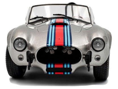 1965 Shelby Cobra 427 MKII "Solido Works M Racing Tribute" Gray Metallic with Stripes 1/18 Diecast Model Car by Solido Miniature Motors Default Title Default Title-