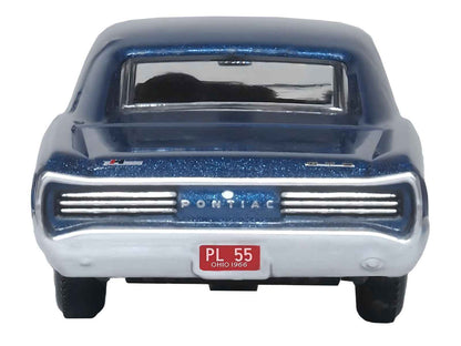 1966 Pontiac GTO Fontaine Blue Metallic 1/87 (HO) Scale Diecast Model Car by Oxford Diecast Cartsfy Inc.