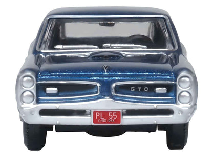 1966 Pontiac GTO Fontaine Blue Metallic 1/87 (HO) Scale Diecast Model Car by Oxford Diecast Cartsfy Inc.