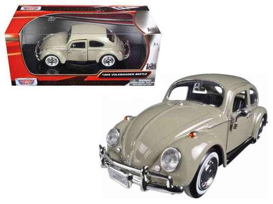 1966 Volkswagen Beetle Beige 1/24 Diecast Model Car by Motormax Cartsfy Inc.