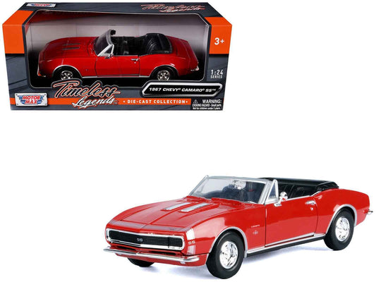 1967 Chevrolet Camaro SS Convertible Burgundy 1/24 Diecast Model Car by Motormax Cartsfy Inc.