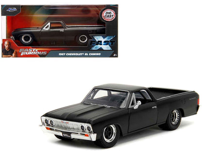 1967 Chevrolet El Camino Matt Black "Fast & Furious" Series 1/32 Diecast Model Car by Jada Cartsfy Inc.