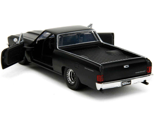 1967 Chevrolet El Camino Matt Black "Fast & Furious" Series 1/32 Diecast Model Car by Jada Cartsfy Inc.