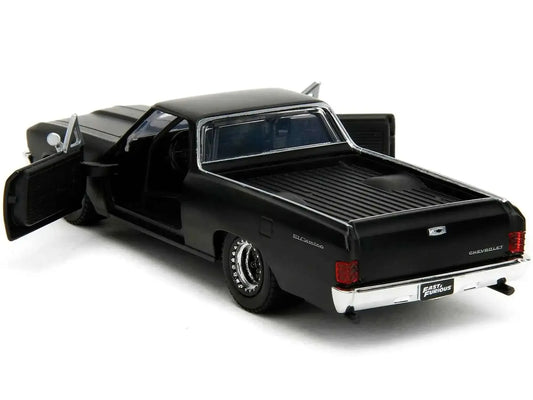 1967 Chevrolet El Camino Matt Black "Fast & Furious" Series 1/32 Diecast Model Car by Jada Miniature Motors Default Title Default Title-