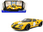 1968 Ford GT40 MK1 Yellow with Black Stripes "Competition" Series 1/18 Diecast Model Car by Solido Cartsfy Inc.