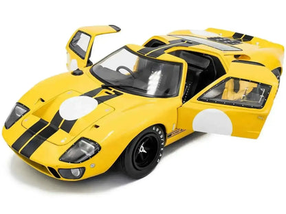 1968 Ford GT40 MK1 Yellow with Black Stripes "Competition" Series 1/18 Diecast Model Car by Solido Cartsfy Inc.