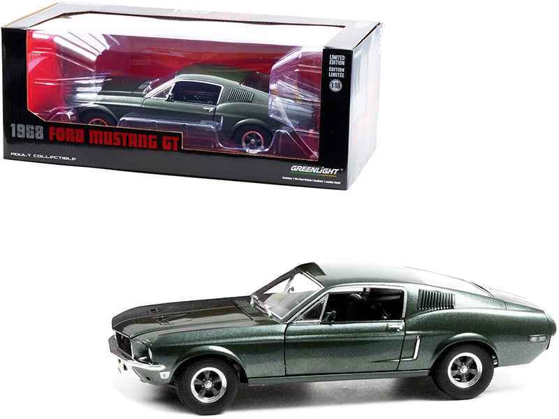 1968 Ford Mustang GT Fastback Highland Green Metallic 1/18 Diecast Model Car by Greenlight Cartsfy Inc.