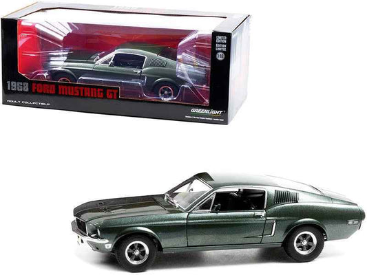 1968 Ford Mustang GT Fastback Highland Green Metallic 1/18 Diecast Model Car by Greenlight Cartsfy Inc.