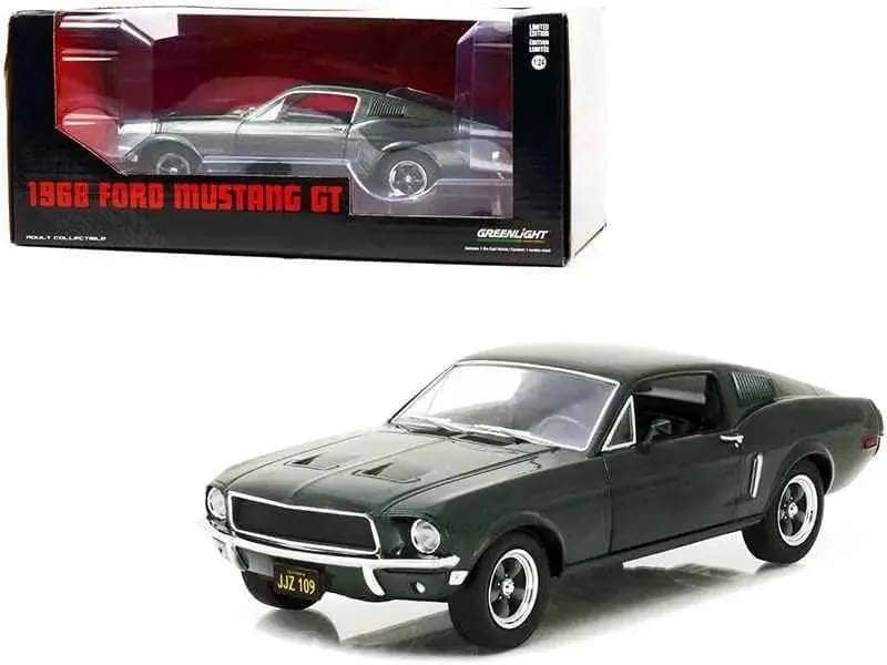 1968 Ford Mustang GT Fastback Highland Green 1/24 Diecast Model Car by Greenlight