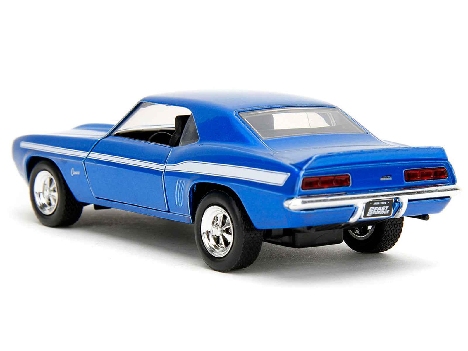 1969 Chevrolet Camaro Blue Metallic with White Stripes "2 Fast 2 Furious" (2003) Movie "Fast & Furious" Series 1/32 Diecast Model Car by Jada Miniature Motors Default Title Default Title-