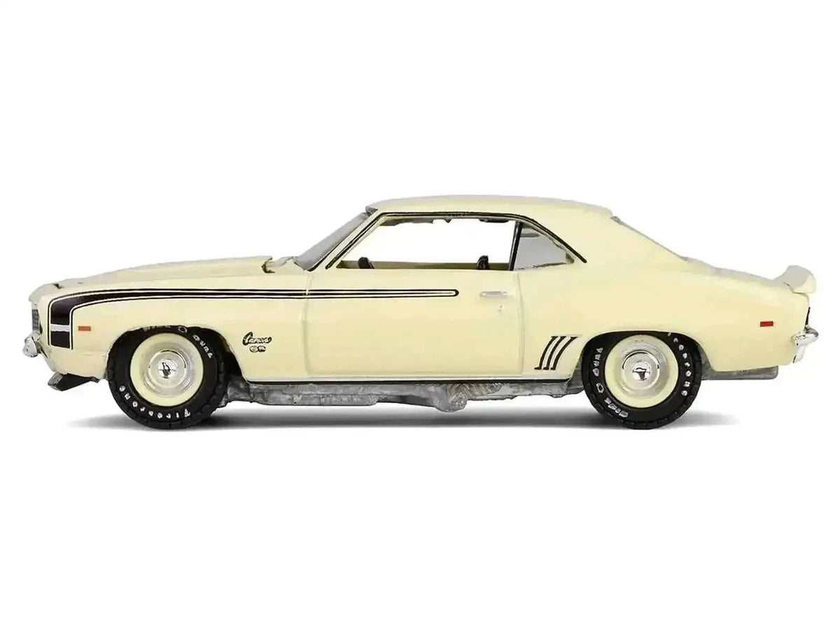 1969 Chevrolet Camaro SS 396 Butternut Yellow with Black Stripes "Barrett-Jackson" Series 15 1/64 Diecast Model Car by Greenlight Cartsfy Inc.