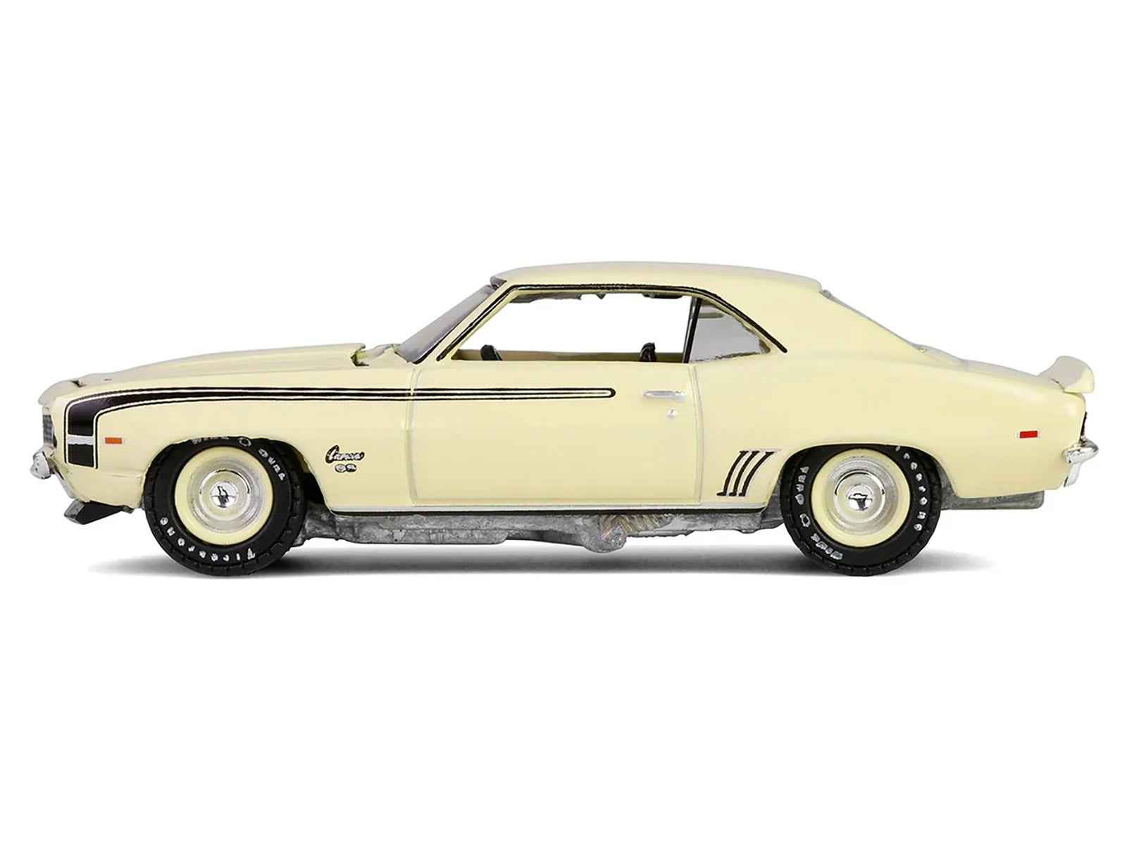 1969 Chevrolet Camaro SS 396 Butternut Yellow with Black Stripes "Barrett-Jackson" Series 15 1/64 Diecast Model Car by Greenlight Cartsfy Inc.