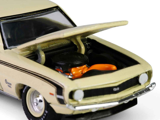 1969 Chevrolet Camaro SS 396 Butternut Yellow with Black Stripes "Barrett-Jackson" Series 15 1/64 Diecast Model Car by Greenlight Cartsfy Inc.