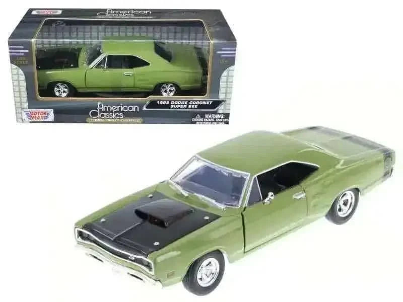 1969 Dodge Coronet Super Bee Green 1/24 Diecast Model Car by Motormax Cartsfy Inc.