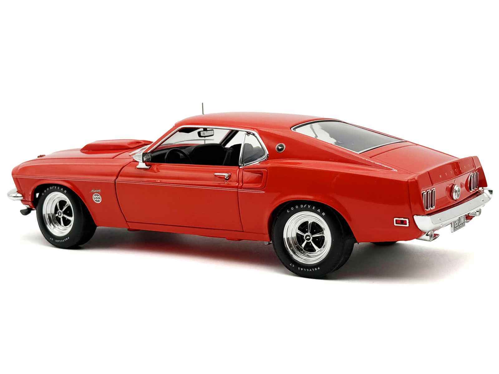 1969 Ford Mustang Limited Edition 600 Flower Power Red Limited Edition to 300 pieces Worldwide 1/18 Diecast Model Car by ACME Cartsfy Inc.