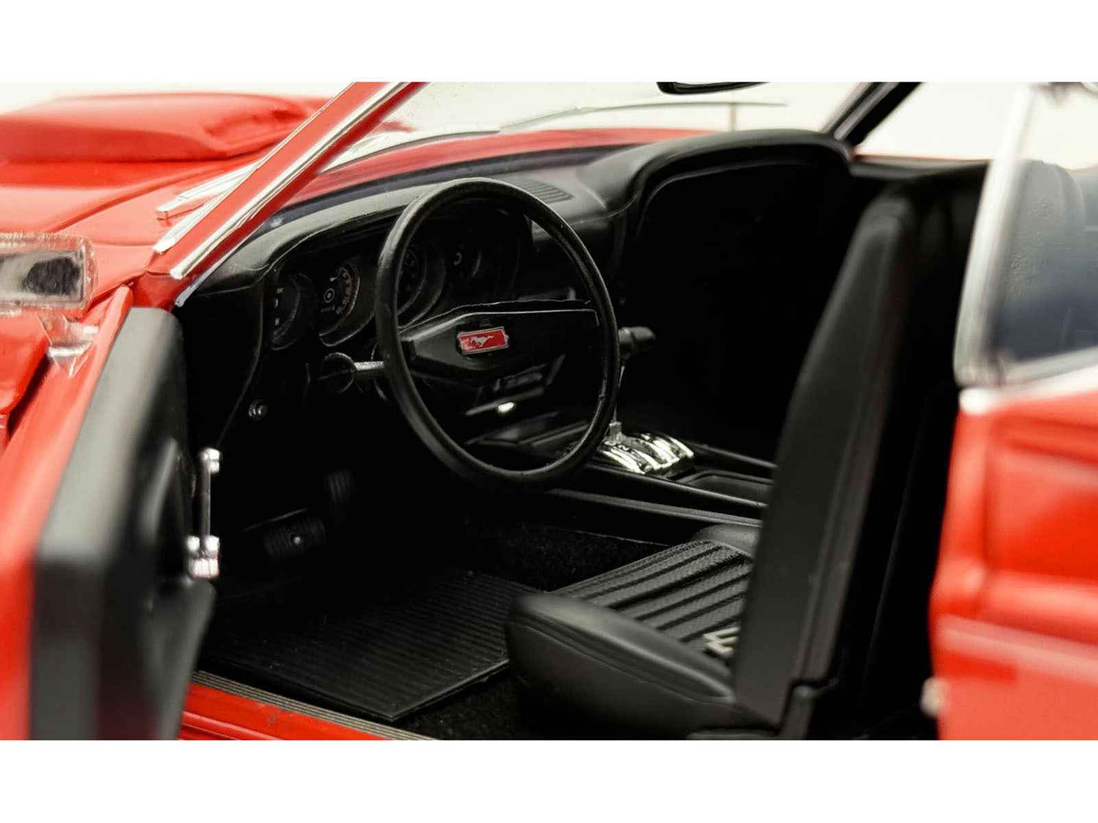 1969 Ford Mustang Limited Edition 600 Flower Power Red Limited Edition to 300 pieces Worldwide 1/18 Diecast Model Car by ACME Cartsfy Inc.