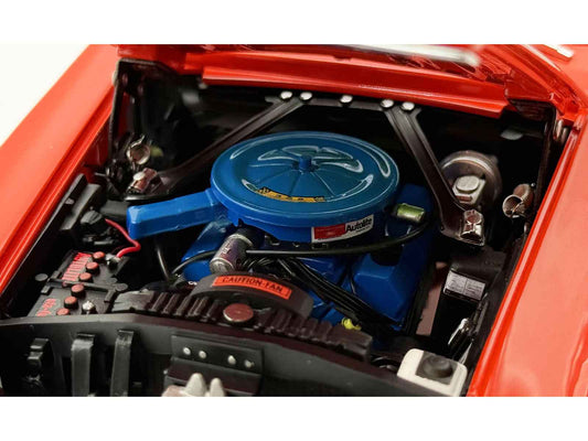 1969 Ford Mustang Limited Edition 600 Flower Power Red Limited Edition to 300 pieces Worldwide 1/18 Diecast Model Car by ACME Cartsfy Inc.