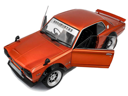 1970 Nissan Skyline (C10) Hakosuka RHD (Right Hand Drive) Orange Metallic 1/18 Diecast Model Car by Solido Cartsfy Inc.