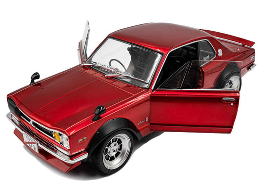 1970 Nissan Skyline (C10) Hakosuka RHD (Right Hand Drive) Red Metallic 1/18 Diecast Model Car by Solido Cartsfy Inc.