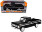 Black 1972 Ford F-100 pickup diecast model car, front 3/4 view