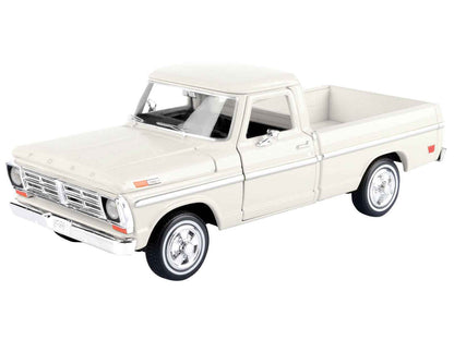 1972 Ford F-100 Pickup Truck Cream "Timeless Legends" Series 1/24 Diecast Model Car by Motormax Cartsfy Inc.