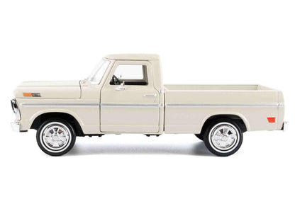 1972 Ford F-100 Pickup Truck Cream "Timeless Legends" Series 1/24 Diecast Model Car by Motormax Cartsfy Inc.