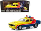 1974 Ford Falcon XB 4-Door Sedan RHD (Right Hand Drive) Yellow and Blue with Red Stripes "MFP 508" "First of the V8 Interceptors" (1979) Movie 1/18 Diecast Model Car by Greenlight Cartsfy Inc.