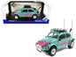 1976 Volkswagen Beetle Baja Miami Green with Pink Graphics 1/18 Diecast Model Car by Solido Cartsfy Inc.
