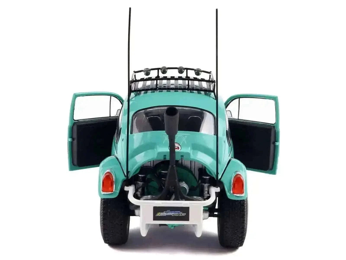 1976 Volkswagen Beetle Baja Miami Green with Pink Graphics 1/18 Diecast Model Car by Solido Cartsfy Inc.