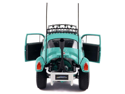 1976 Volkswagen Beetle Baja Miami Green with Pink Graphics 1/18 Diecast Model Car by Solido Cartsfy Inc.