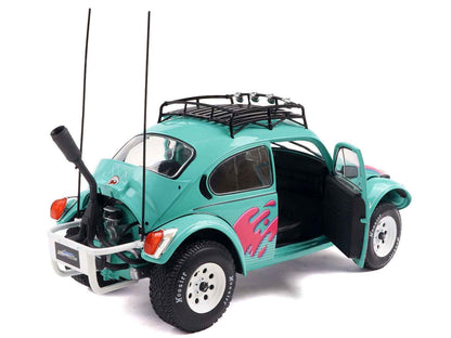 1976 Volkswagen Beetle Baja Miami Green with Pink Graphics 1/18 Diecast Model Car by Solido Cartsfy Inc.